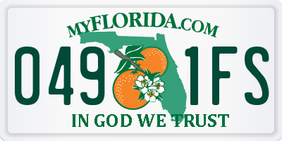 FL license plate 0491FS