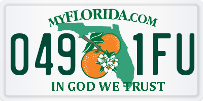 FL license plate 0491FU