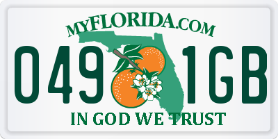 FL license plate 0491GB