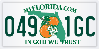 FL license plate 0491GC