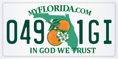 FL license plate 0491GI