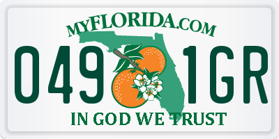 FL license plate 0491GR