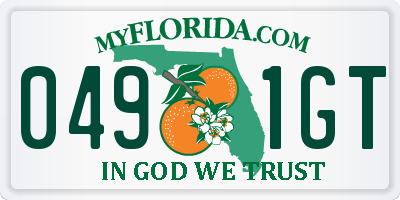 FL license plate 0491GT