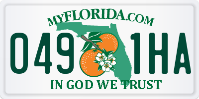 FL license plate 0491HA