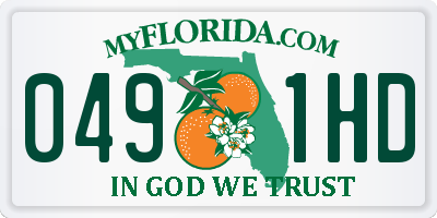 FL license plate 0491HD