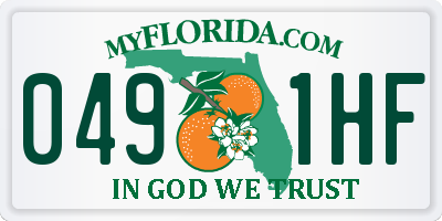 FL license plate 0491HF