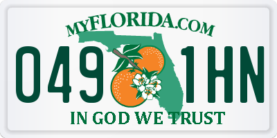 FL license plate 0491HN
