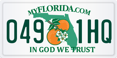 FL license plate 0491HQ