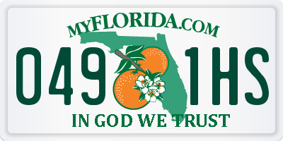 FL license plate 0491HS