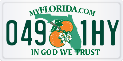 FL license plate 0491HY