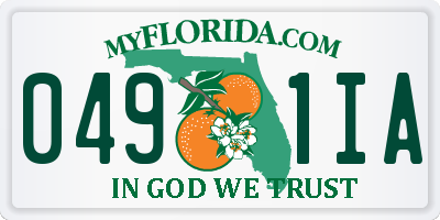 FL license plate 0491IA