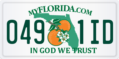 FL license plate 0491ID