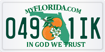 FL license plate 0491IK