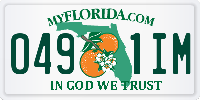 FL license plate 0491IM