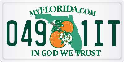 FL license plate 0491IT