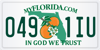 FL license plate 0491IU