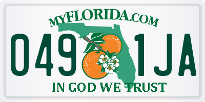 FL license plate 0491JA