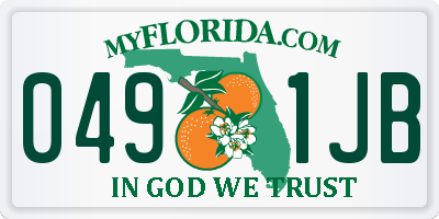 FL license plate 0491JB