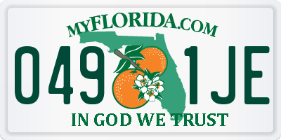 FL license plate 0491JE
