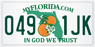 FL license plate 0491JK