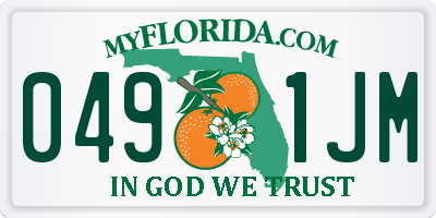 FL license plate 0491JM