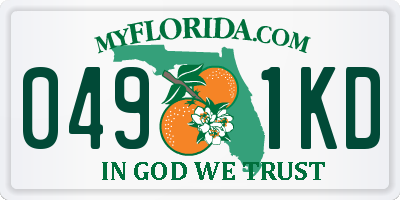 FL license plate 0491KD