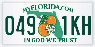 FL license plate 0491KH