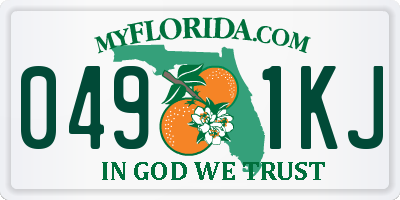 FL license plate 0491KJ