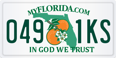 FL license plate 0491KS