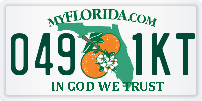 FL license plate 0491KT