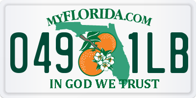 FL license plate 0491LB