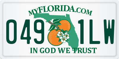 FL license plate 0491LW