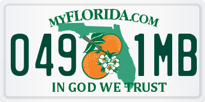 FL license plate 0491MB