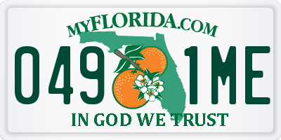FL license plate 0491ME