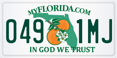 FL license plate 0491MJ