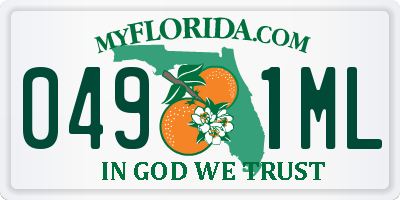 FL license plate 0491ML