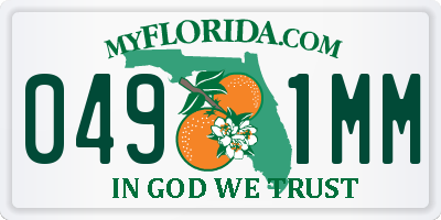 FL license plate 0491MM