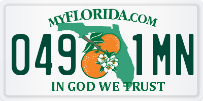 FL license plate 0491MN