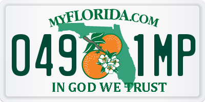 FL license plate 0491MP