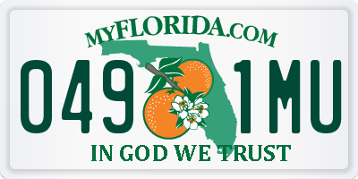 FL license plate 0491MU