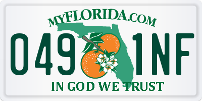 FL license plate 0491NF