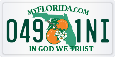 FL license plate 0491NI