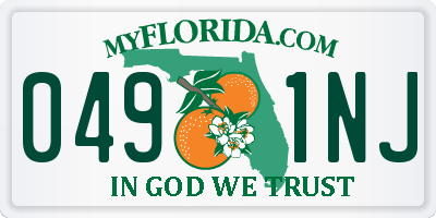 FL license plate 0491NJ