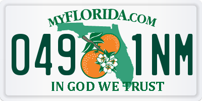 FL license plate 0491NM