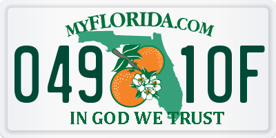 FL license plate 0491OF