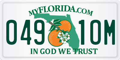 FL license plate 0491OM