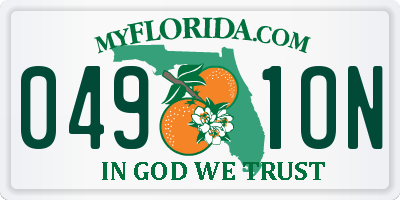 FL license plate 0491ON