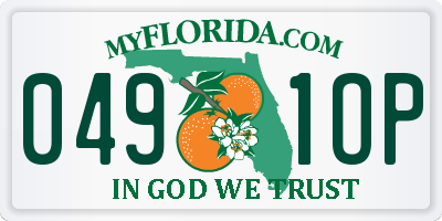 FL license plate 0491OP