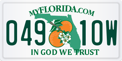 FL license plate 0491OW