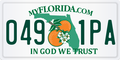 FL license plate 0491PA